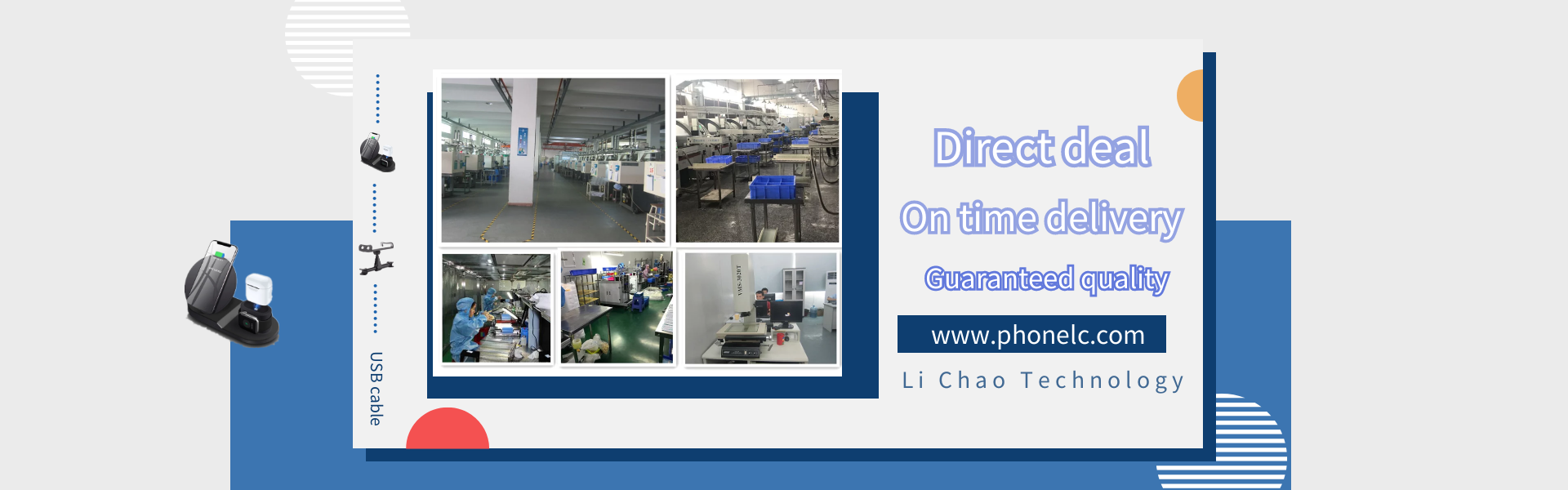 Cábla USB, luchtaire gan sreang, mount cellphone,Shenzhen Li Chao Technology Co., Ltd